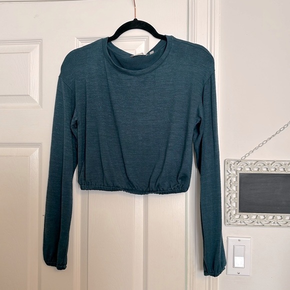 Teal cropped Wilfred Free top - Picture 1 of 4